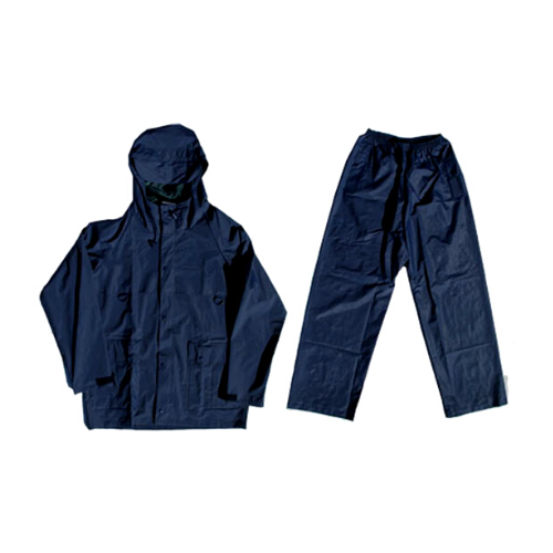 Rubberised Rainsuit - Navy Blue