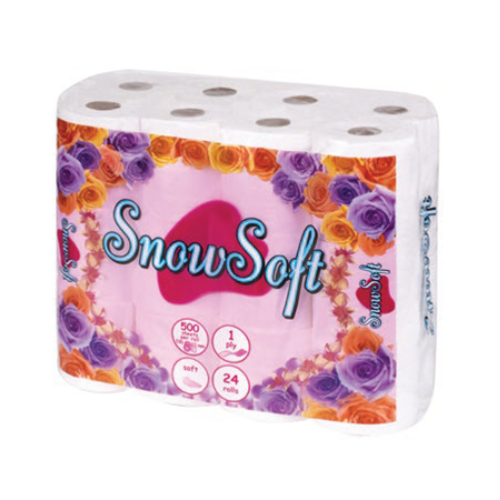 1ply SnowSoft Toilet Tissue - 48 x 500 Sheets